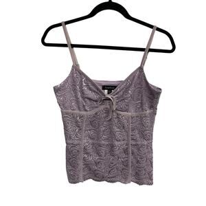 Y2K Bebe purple haze lace overlay cami romantic coquette size M
